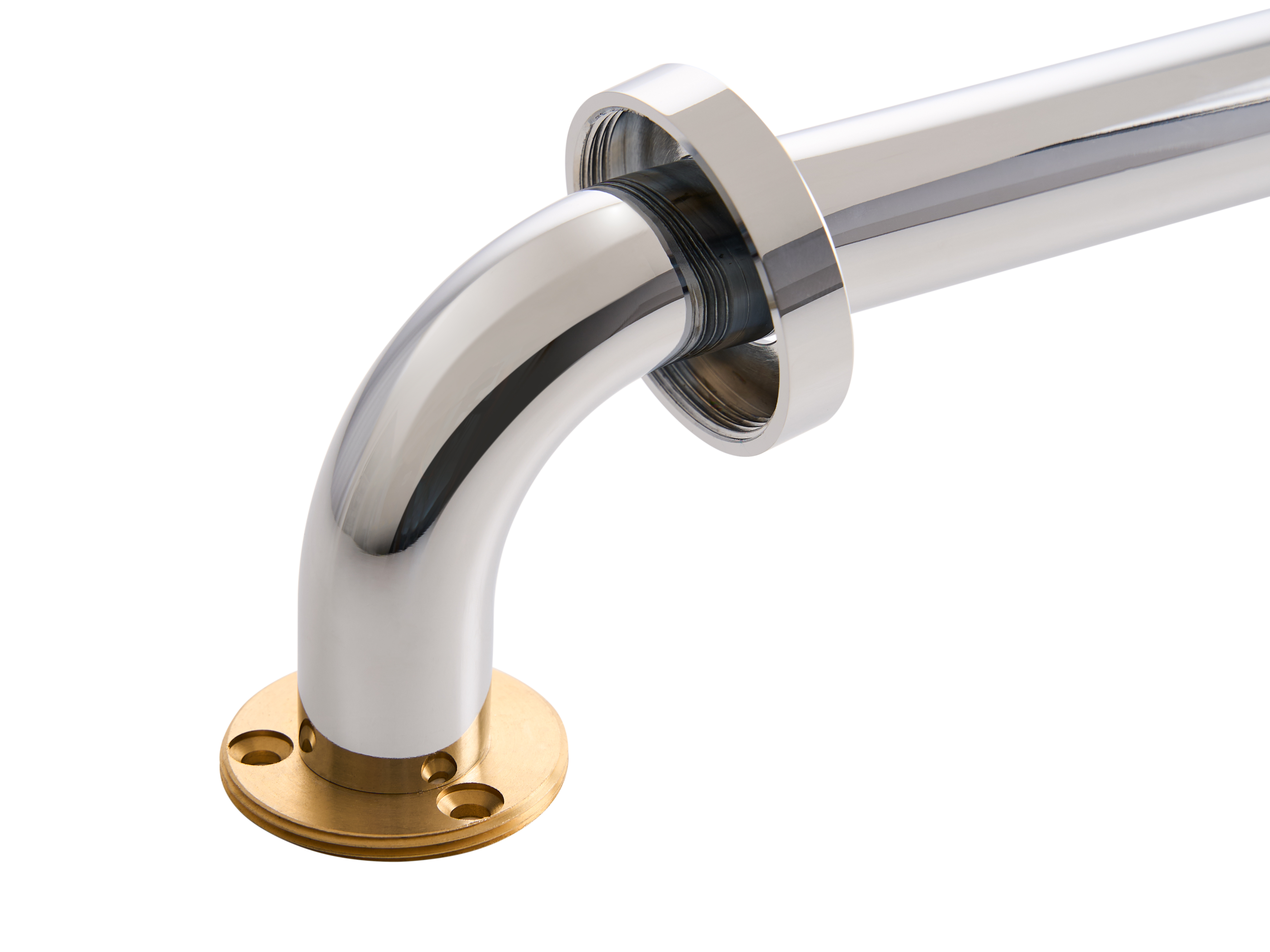 Harrogate Grab Rail in Polished Steel view 7