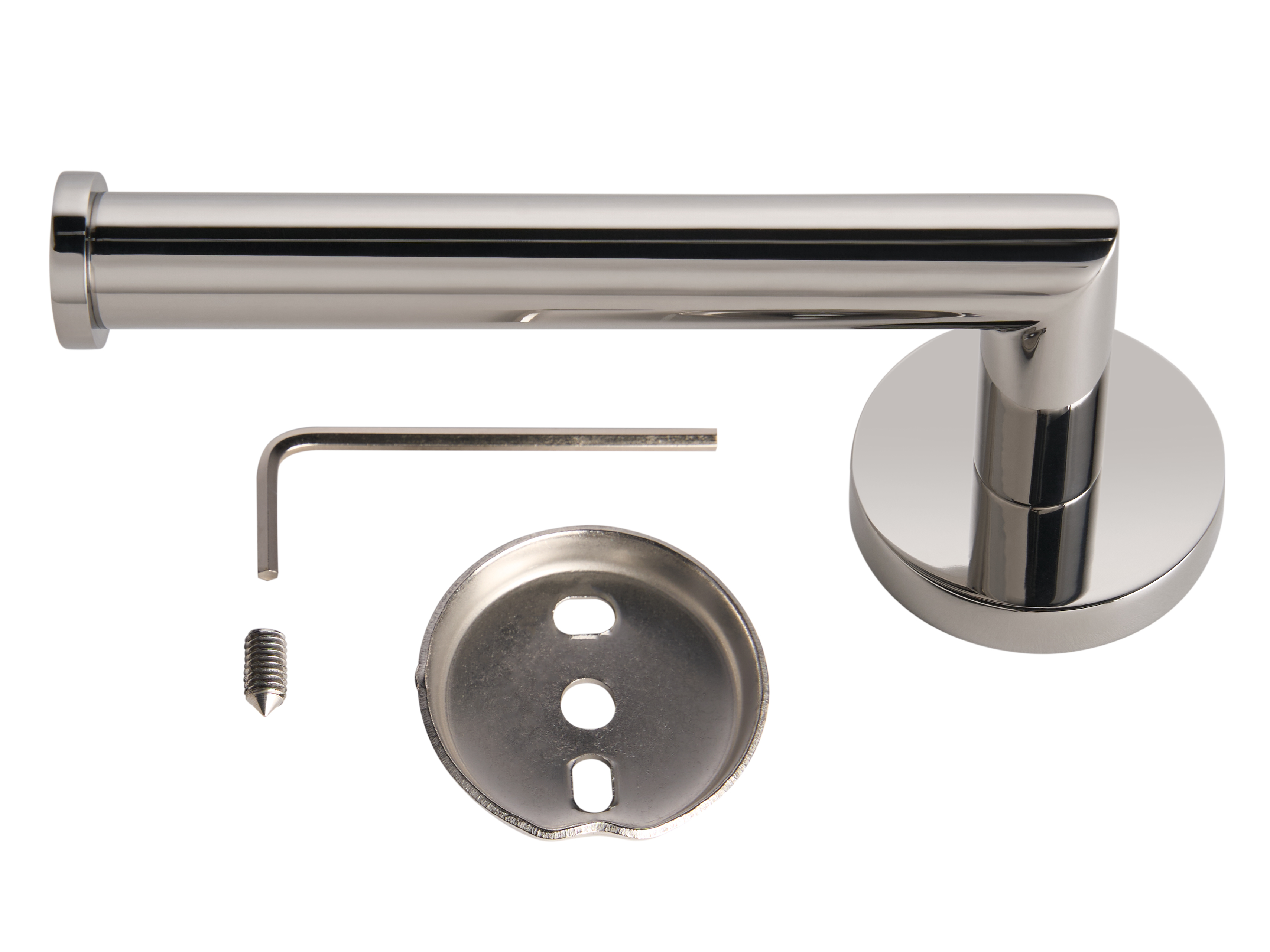 Harrogate Toilet Roll Holder in Polished Steel view 7