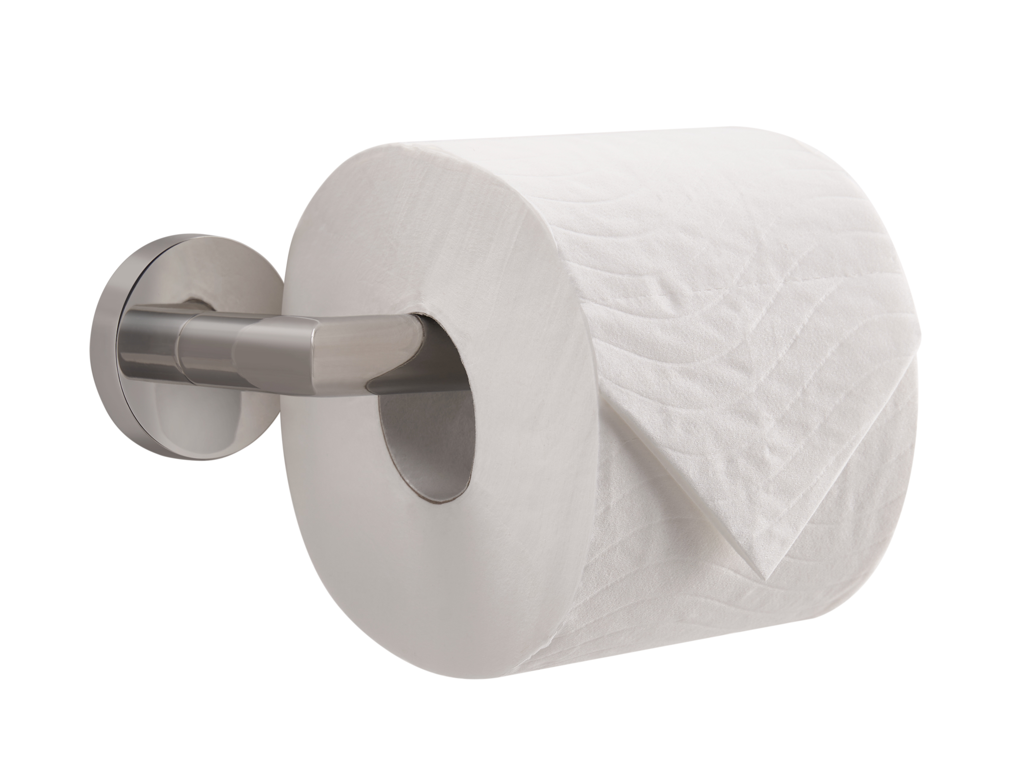 Harrogate Toilet Roll Holder in Polished Steel