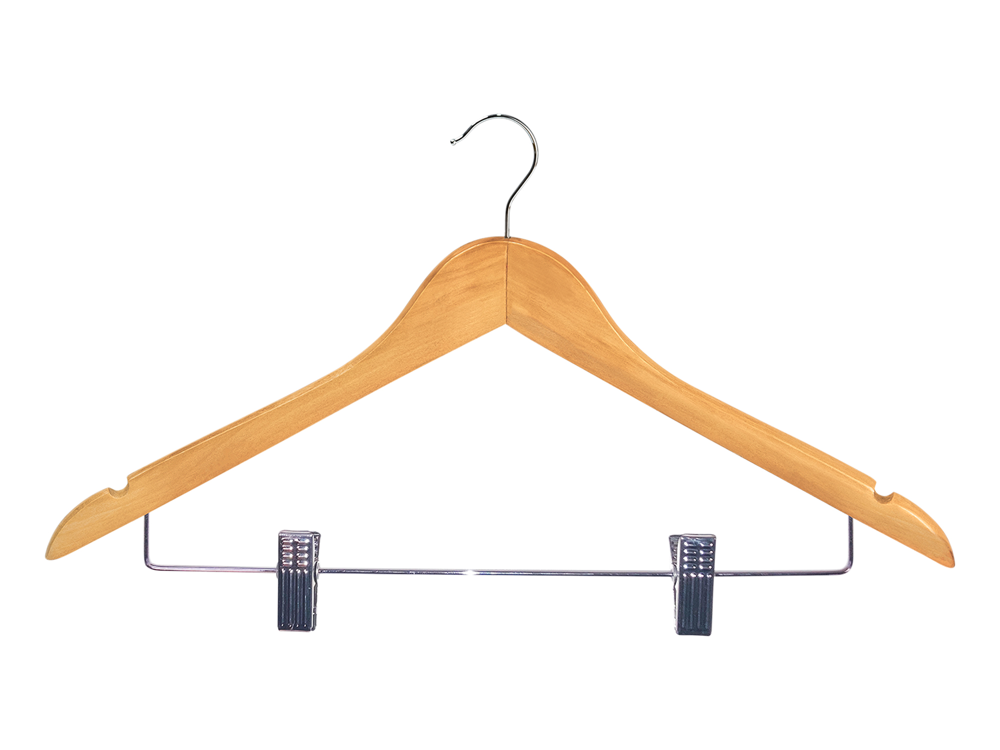 Burlington Guest Hanger with Clips in Light Wood