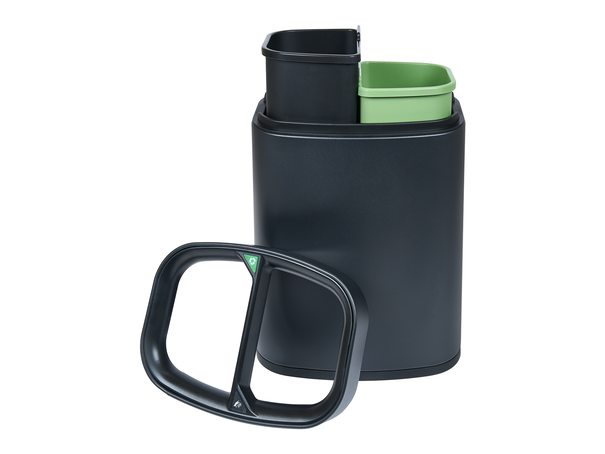 Newport Dual Recycling Bin in Black view 4