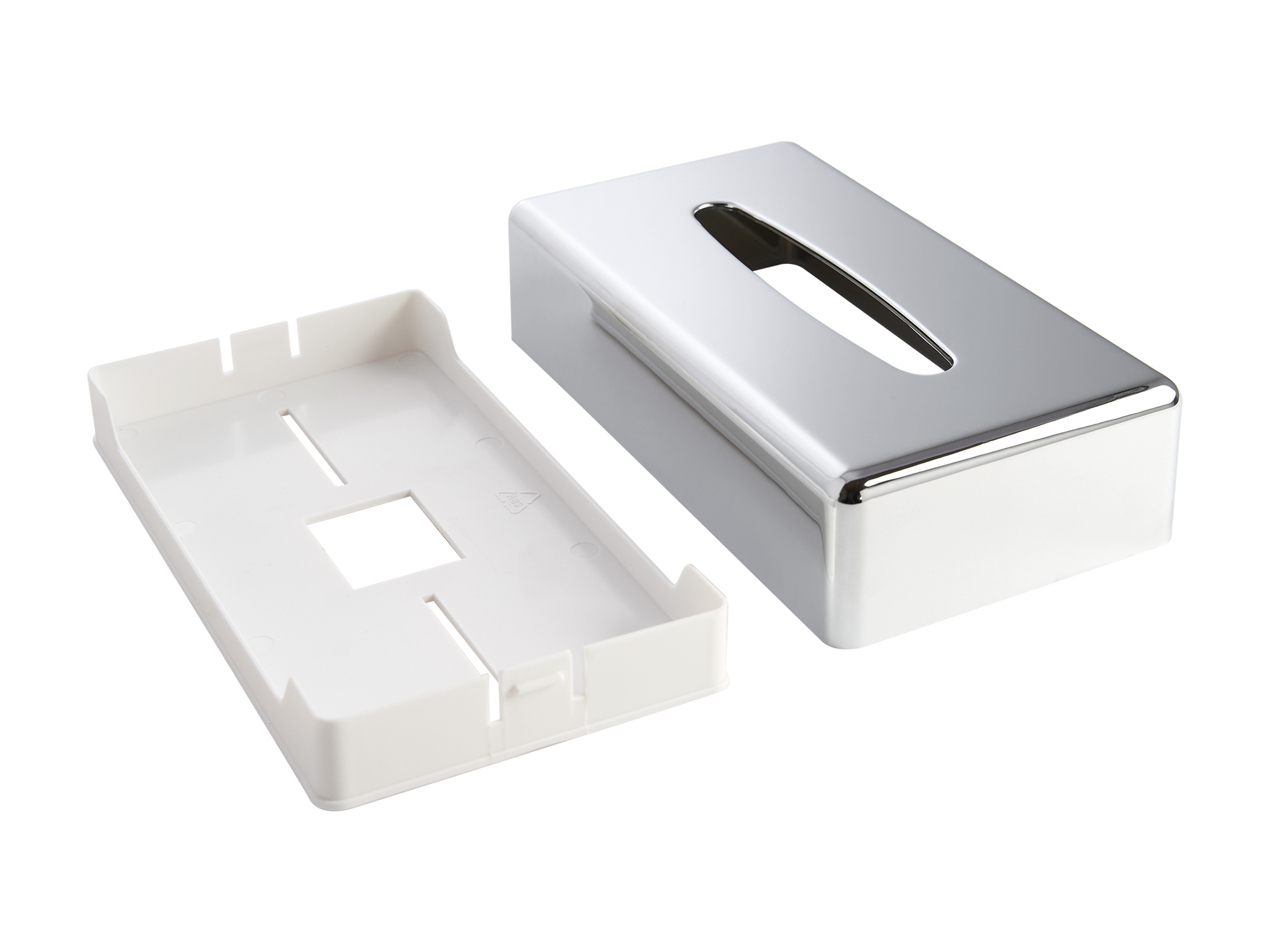 Rectangle Tissue Box Holder (Devon / TBC0002) in Chrome view 5