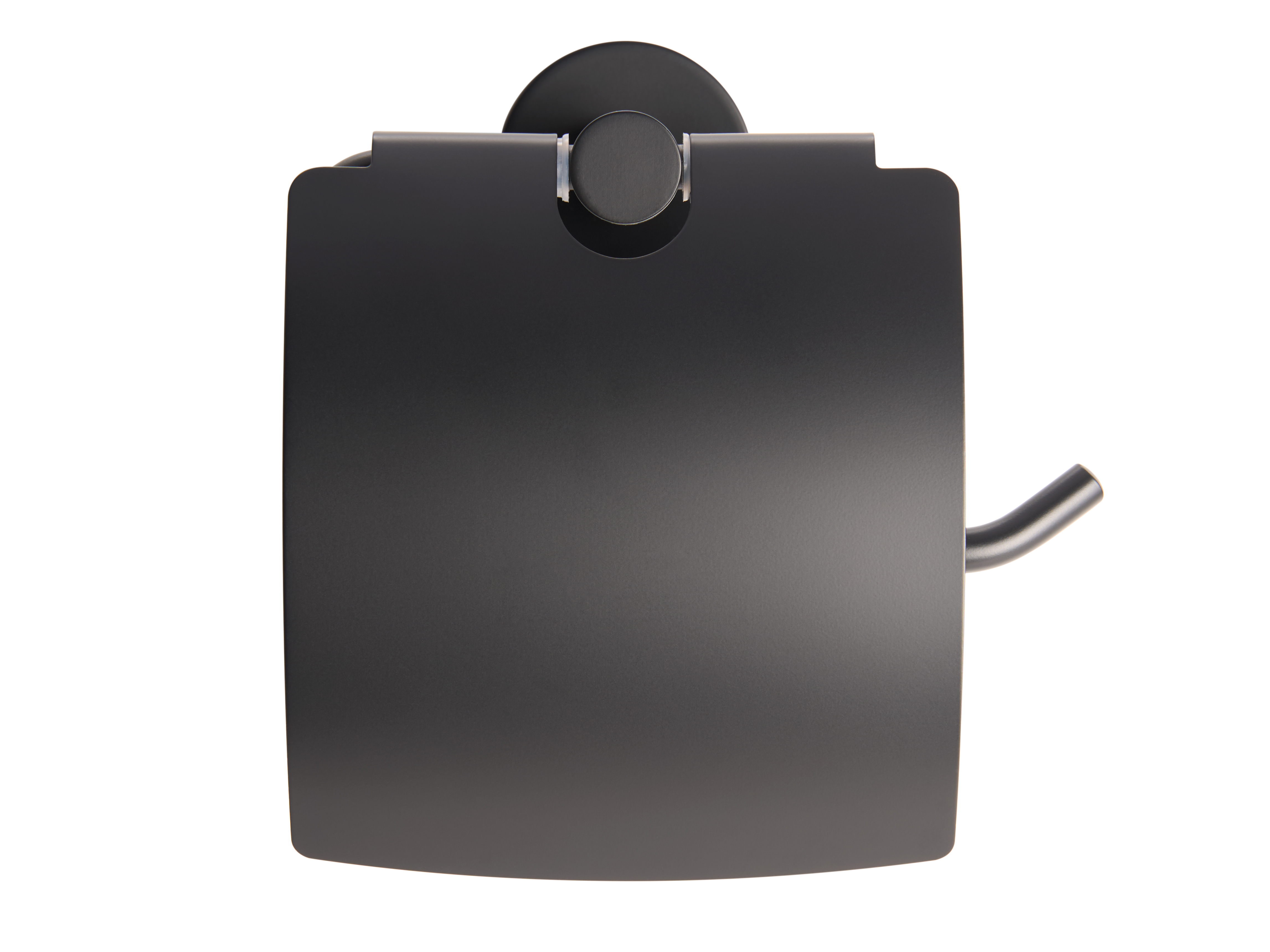 Harrogate Toilet Roll Holder with Cover in Black view 4