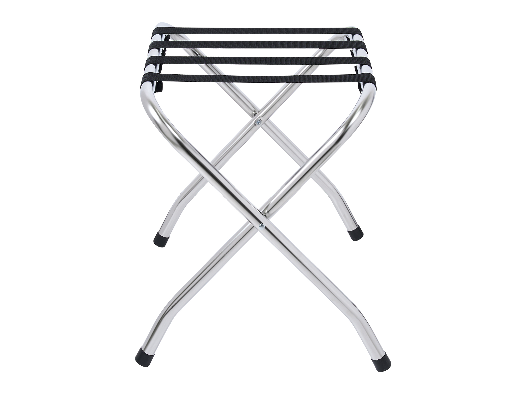 Metal Luggage Rack without Back (Ashton / LGR0002) in Polished Steel view 3