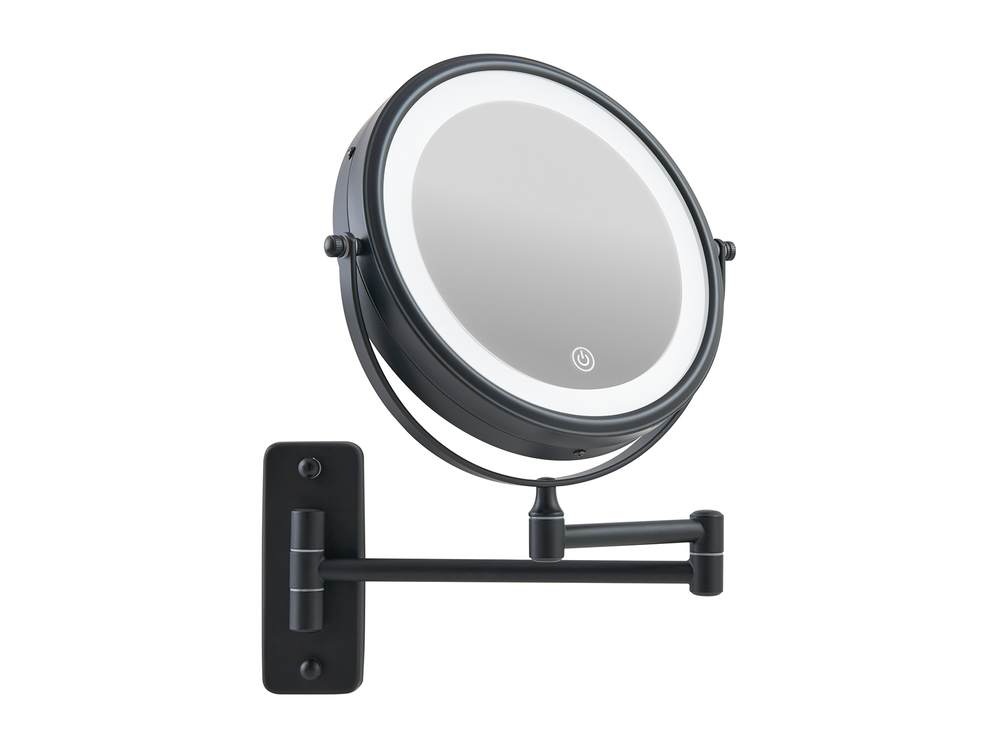Winchester LED Wall Mounted Mirror in Matt Black