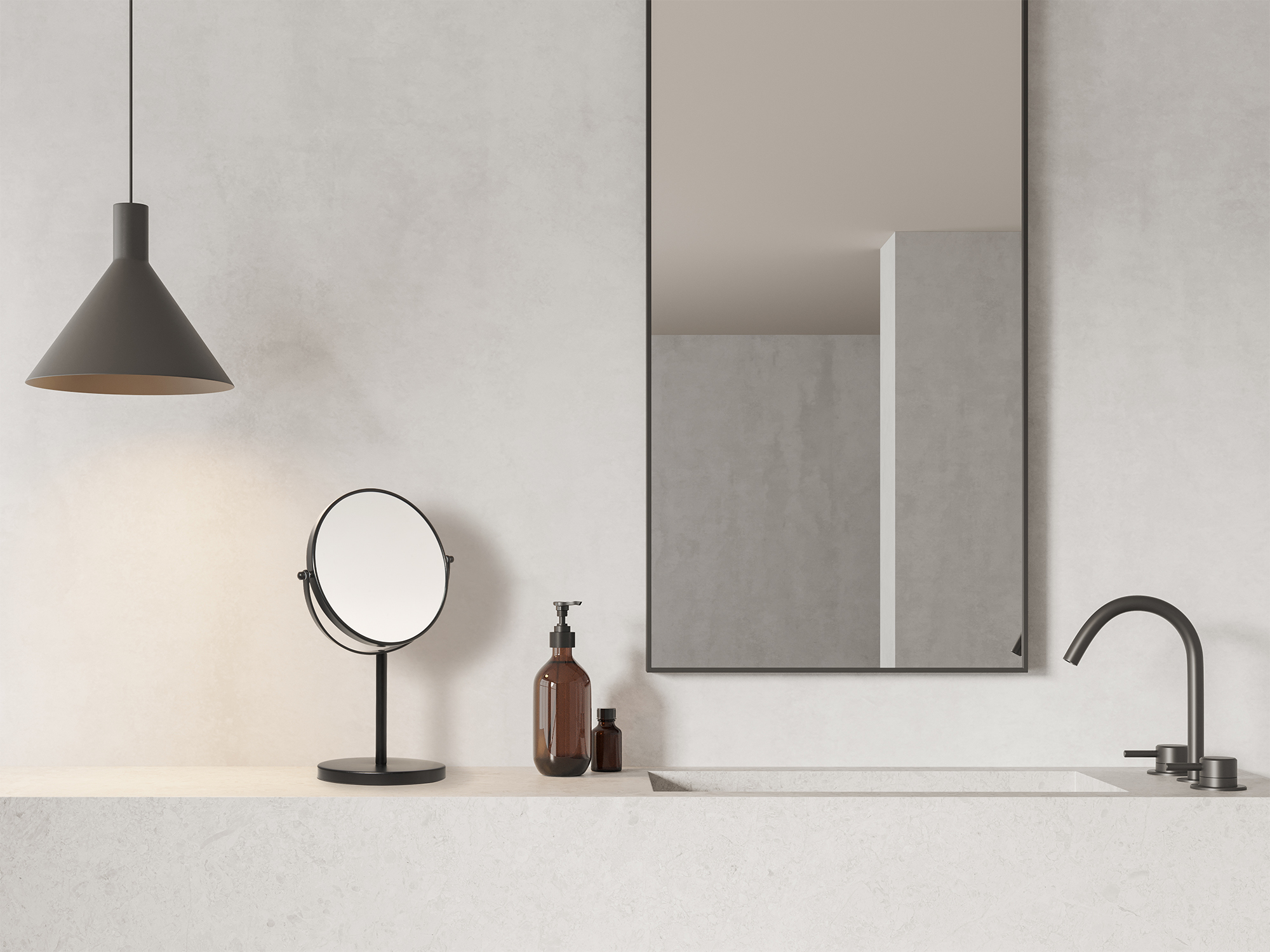 Winchester Free Standing Mirror in Matt Black view 6