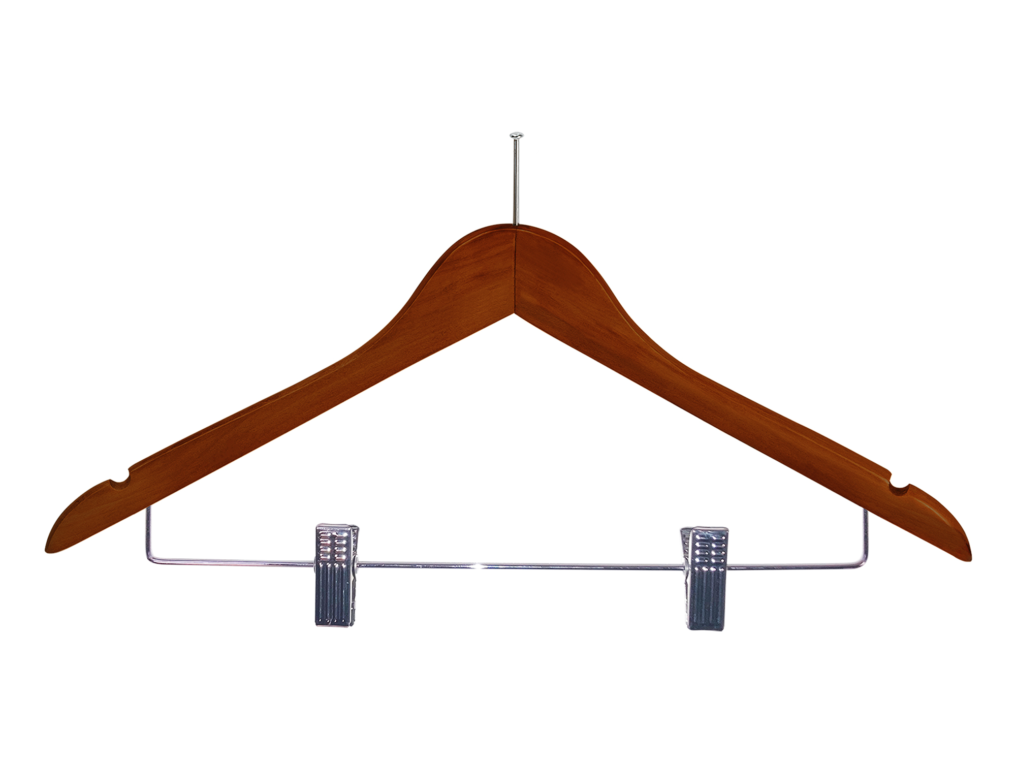 Burlington Guest Hanger with Security Pin & Clips in Dark Wood