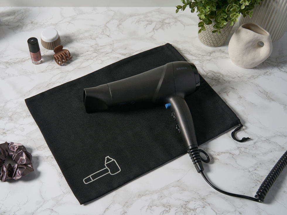 Darwen Hair Dryer Bag Angled Lifestyle