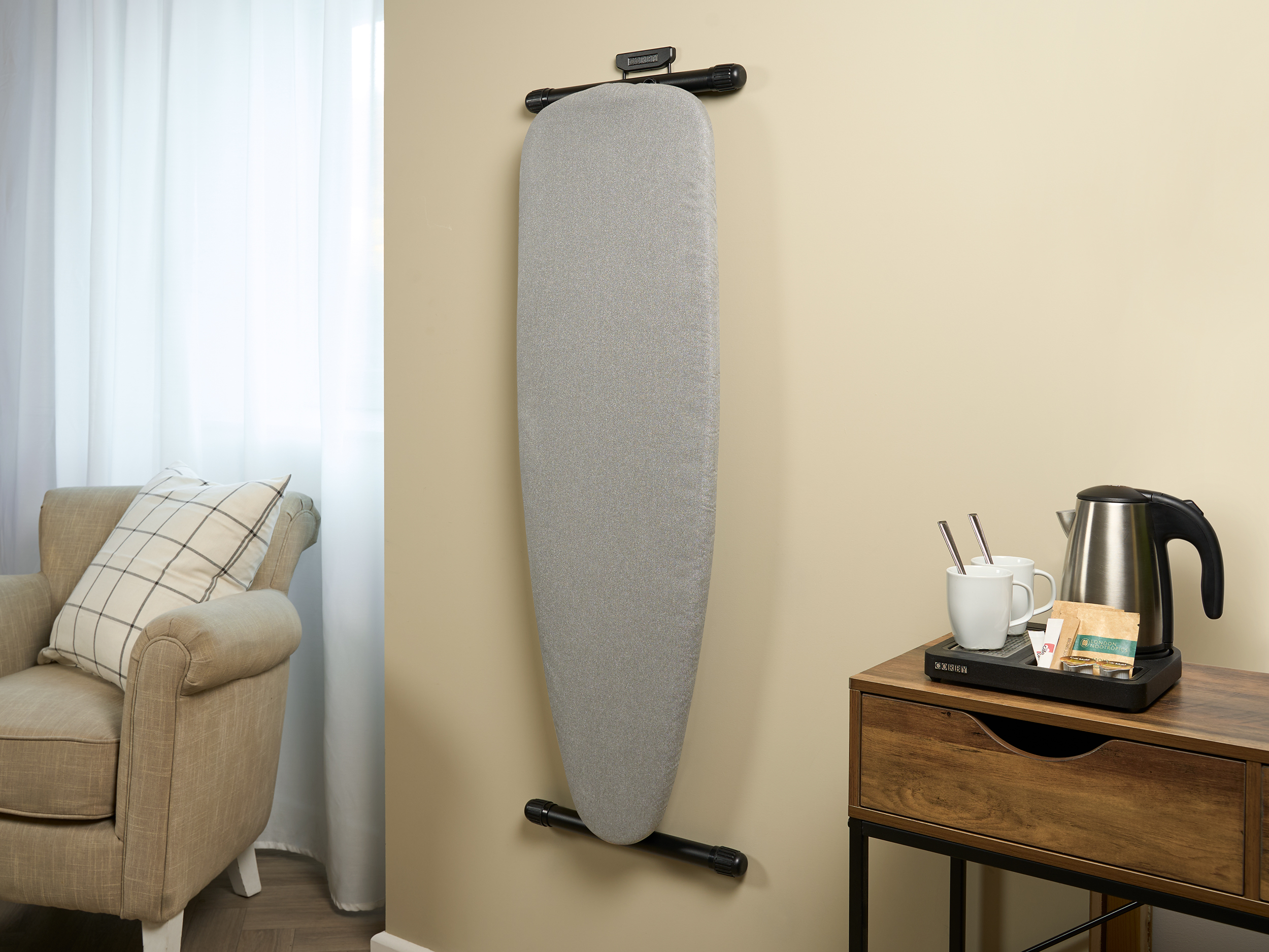 Oxford Ironing Board Cover in Light Grey view 4