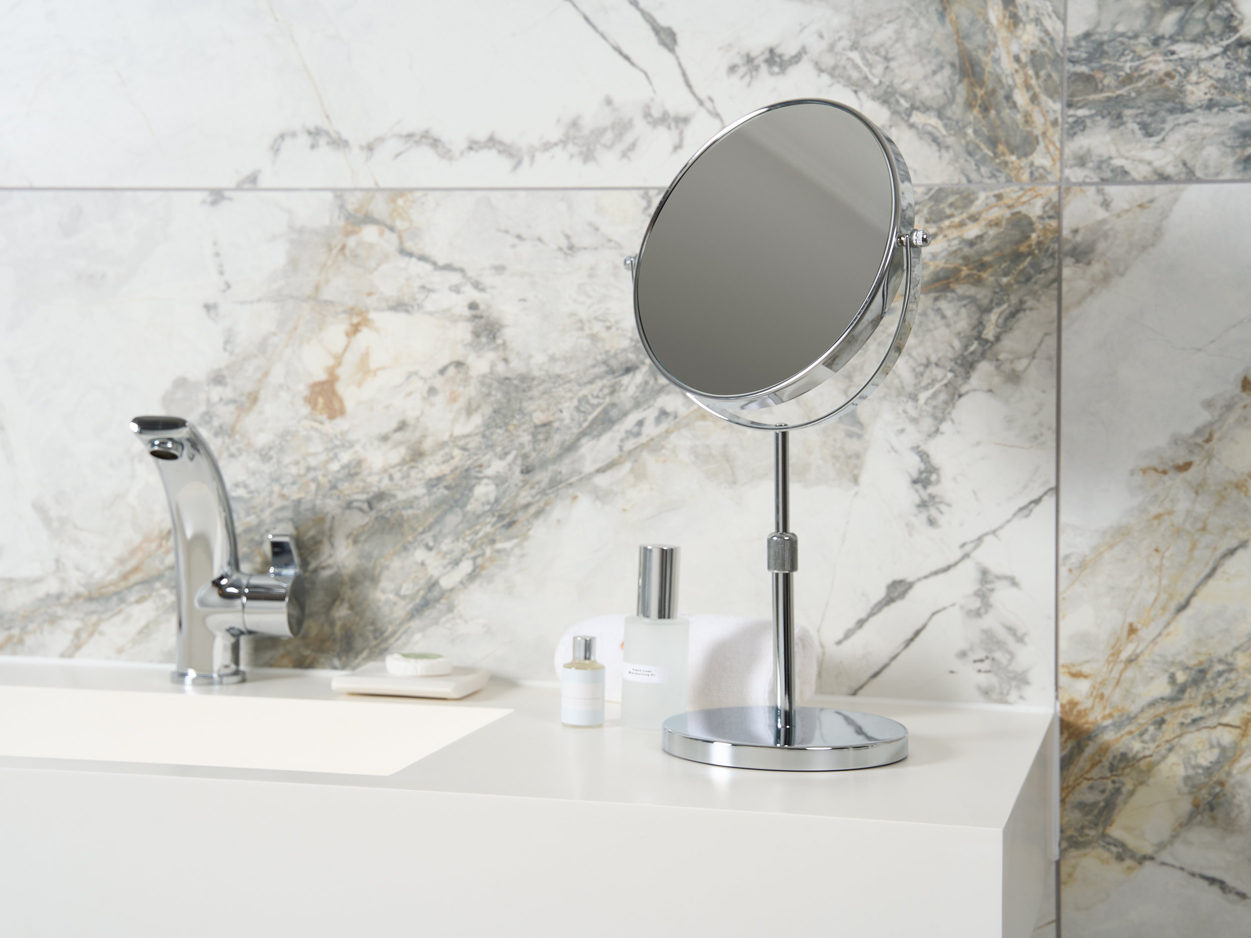 Winchester Free Standing Mirror in Chrome view 2
