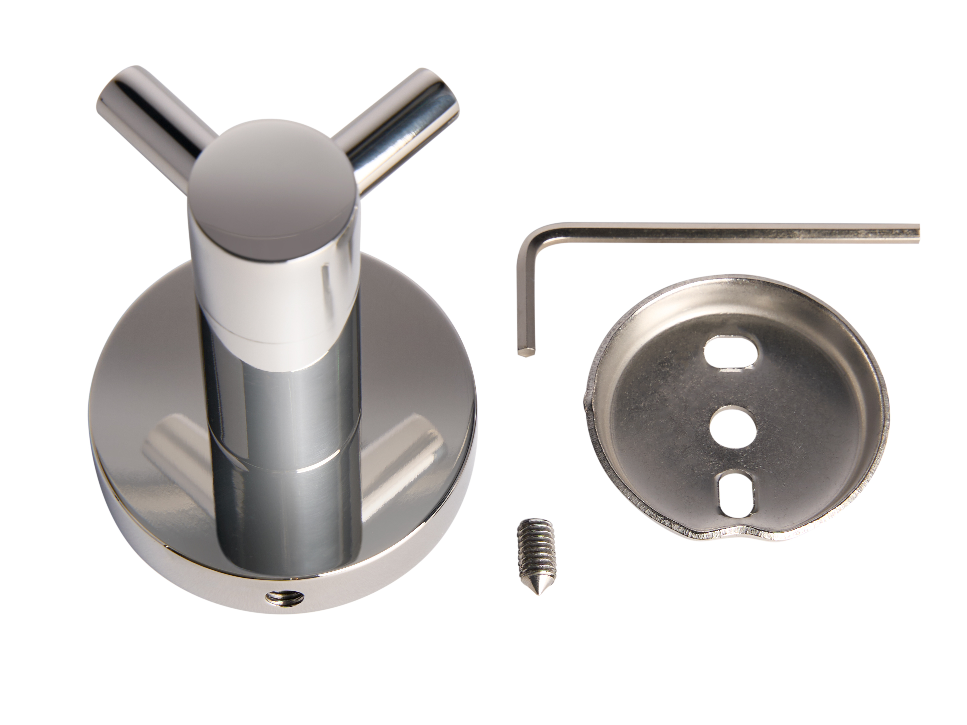 Harrogate Double Hook in Polished Steel view 7