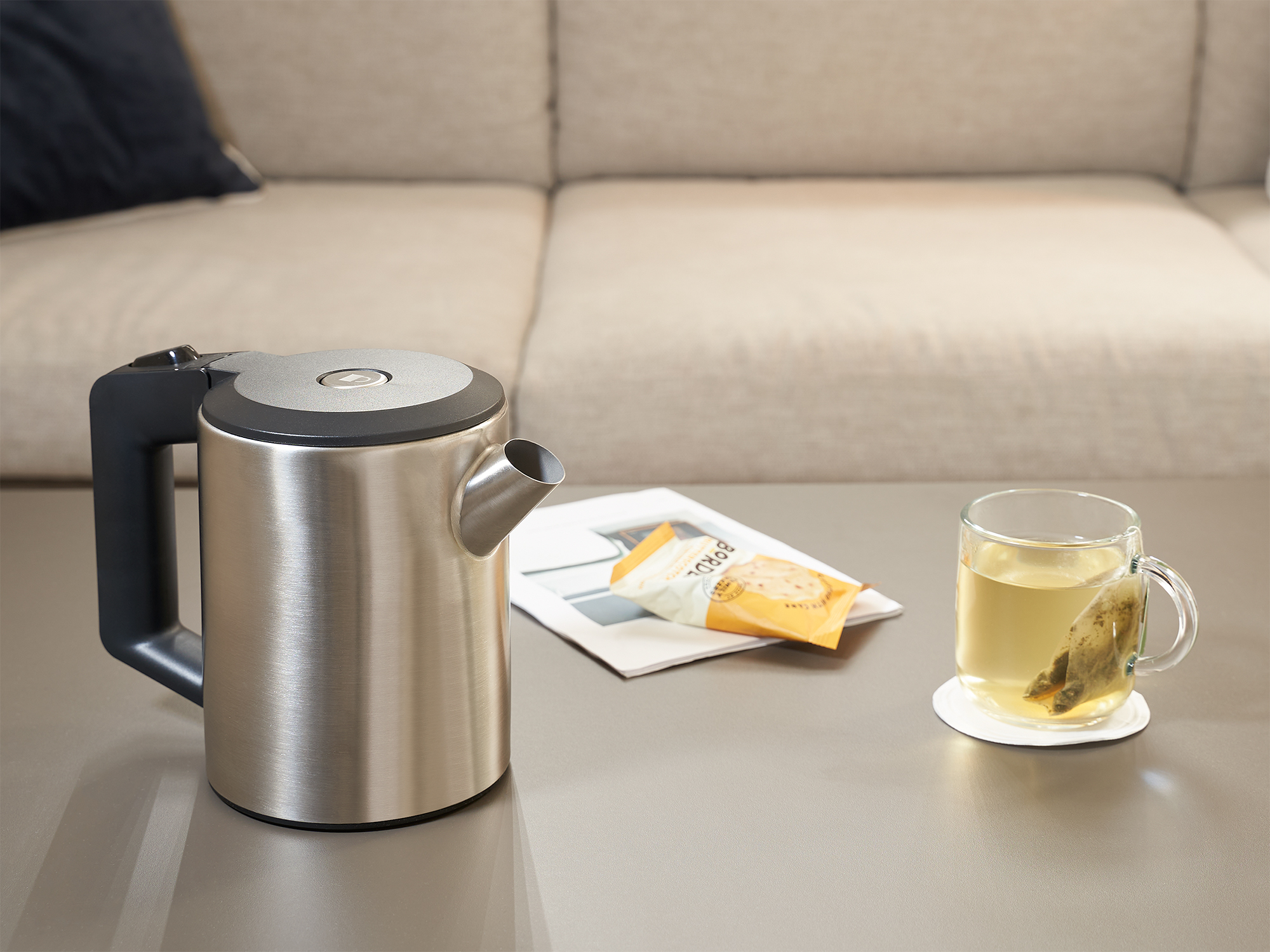 Canterbury 0.6L Kettle in Brushed Steel view 2