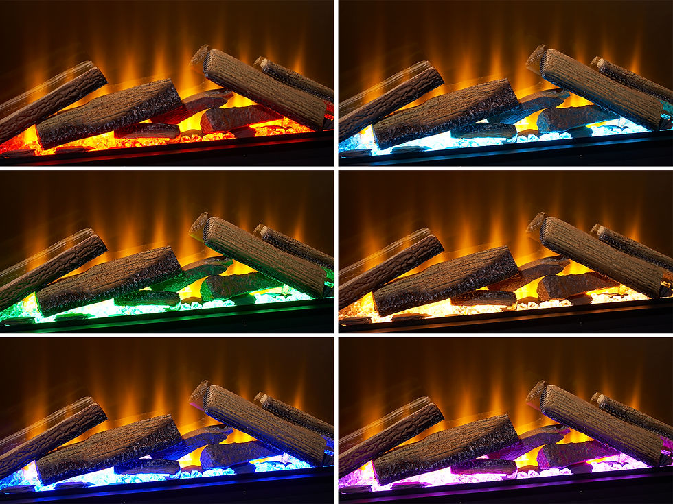 Thumbnail: Inferno 700 SQ Electric Media Wall Fire Fuel Bed Colour Options