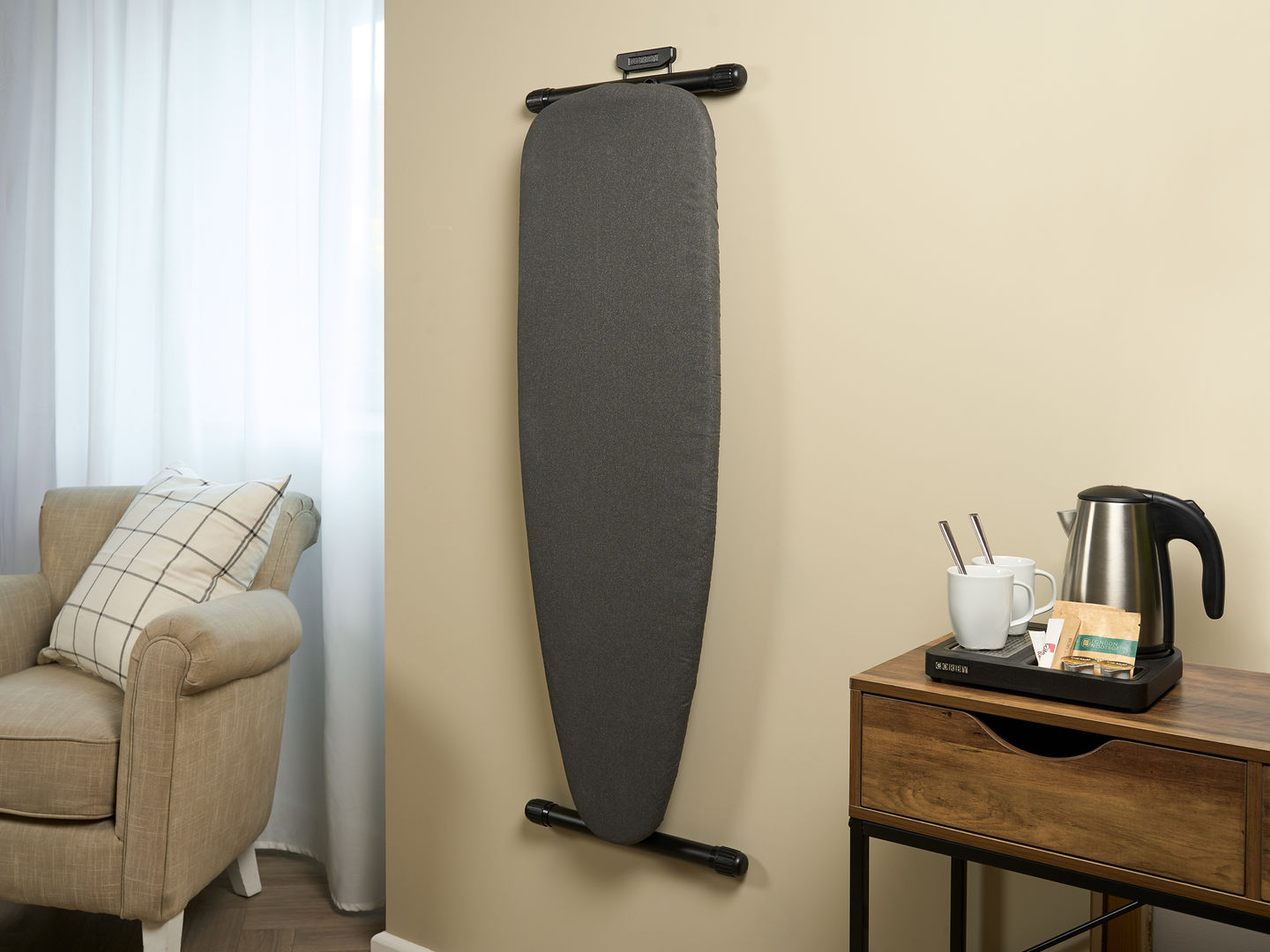 Oxford Ironing Board in Dark Grey lifestyle