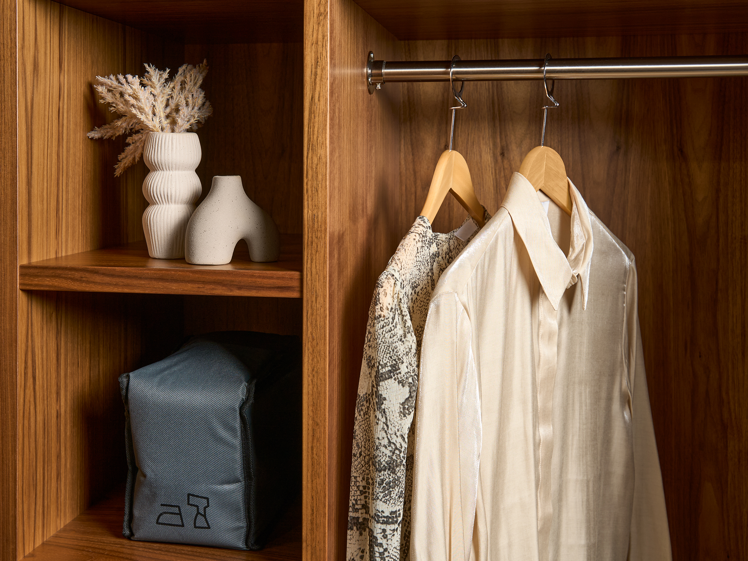 Chelsea Guest Hanger with Security Pin in Light Wood view 7
