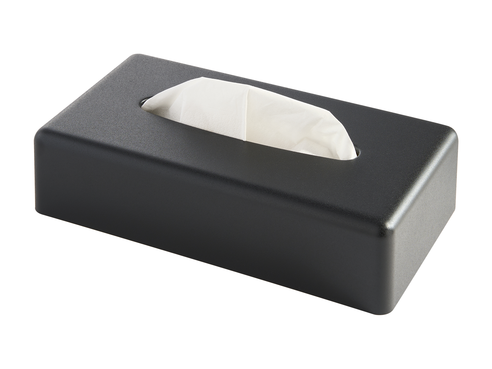 Rectangle Tissue Box Holder (Devon / TBC0002) in Black view 3