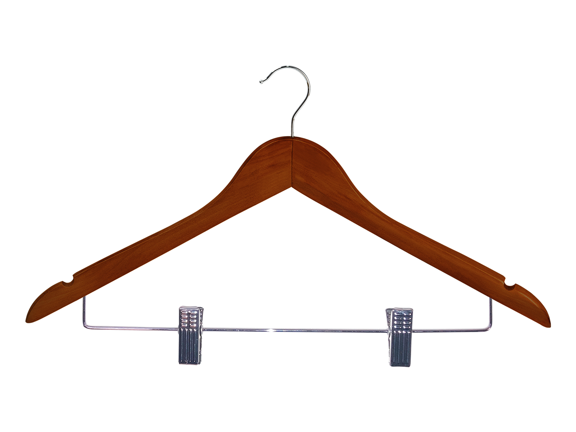 Burlington Guest Hanger with Clips in Dark Wood
