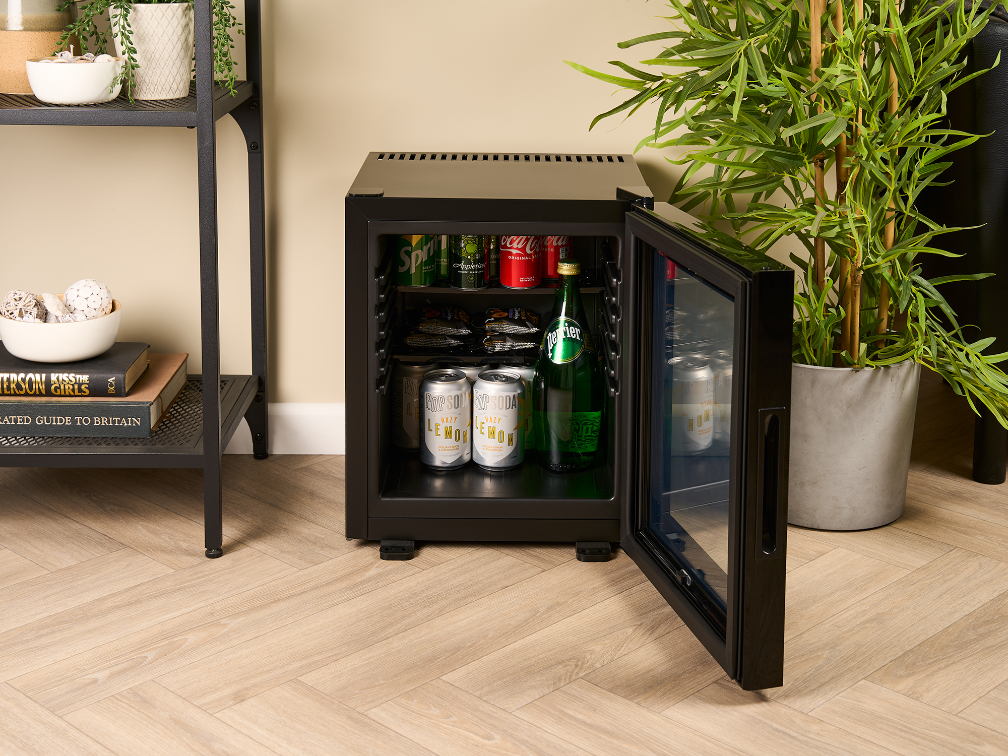 Eton 20L Glass Door Minibar with Black Interior view 6