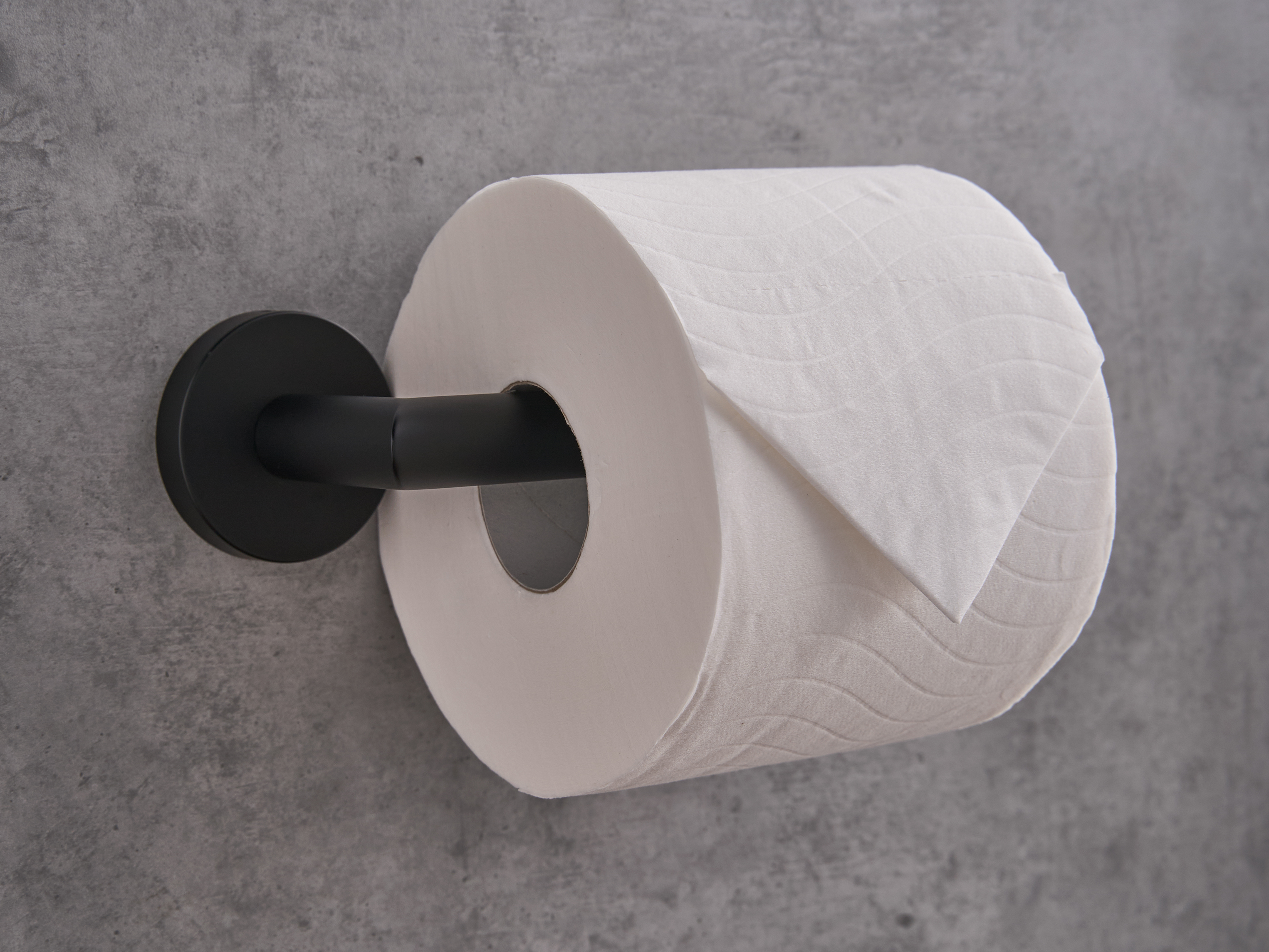 Harrogate Toilet Roll Holder in Black view 6