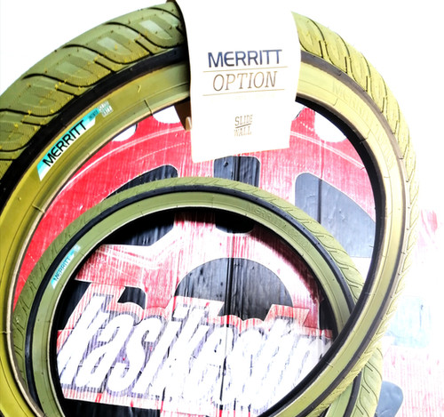 Merritt BMX – Paio Pneumatici 20x2,35″ Opzionali Slidewall Nero Con Logo Elefante FTL