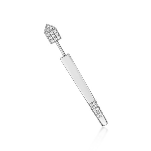 Undivided Love 3 Row Diamond Head Earring with Diamonds Diana Zhang