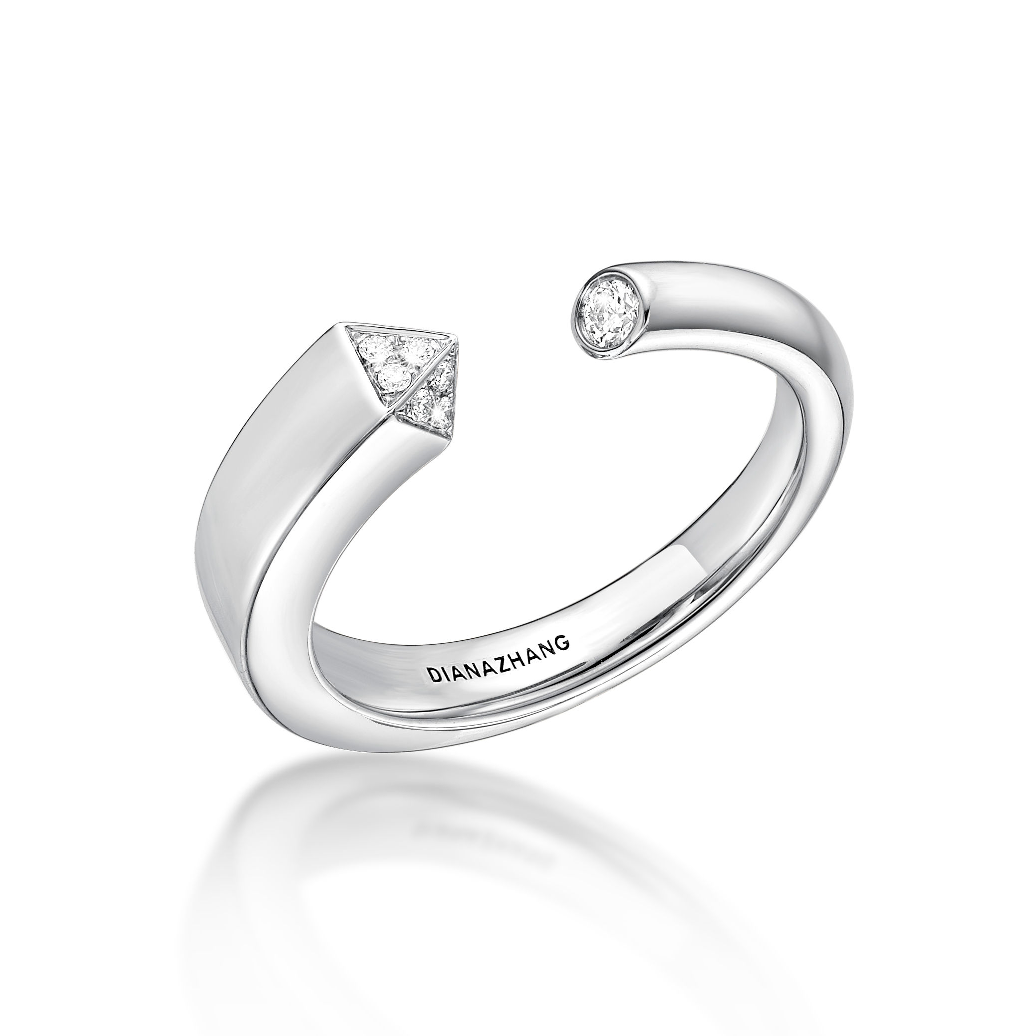 Undivided Love Ring with Diamonds