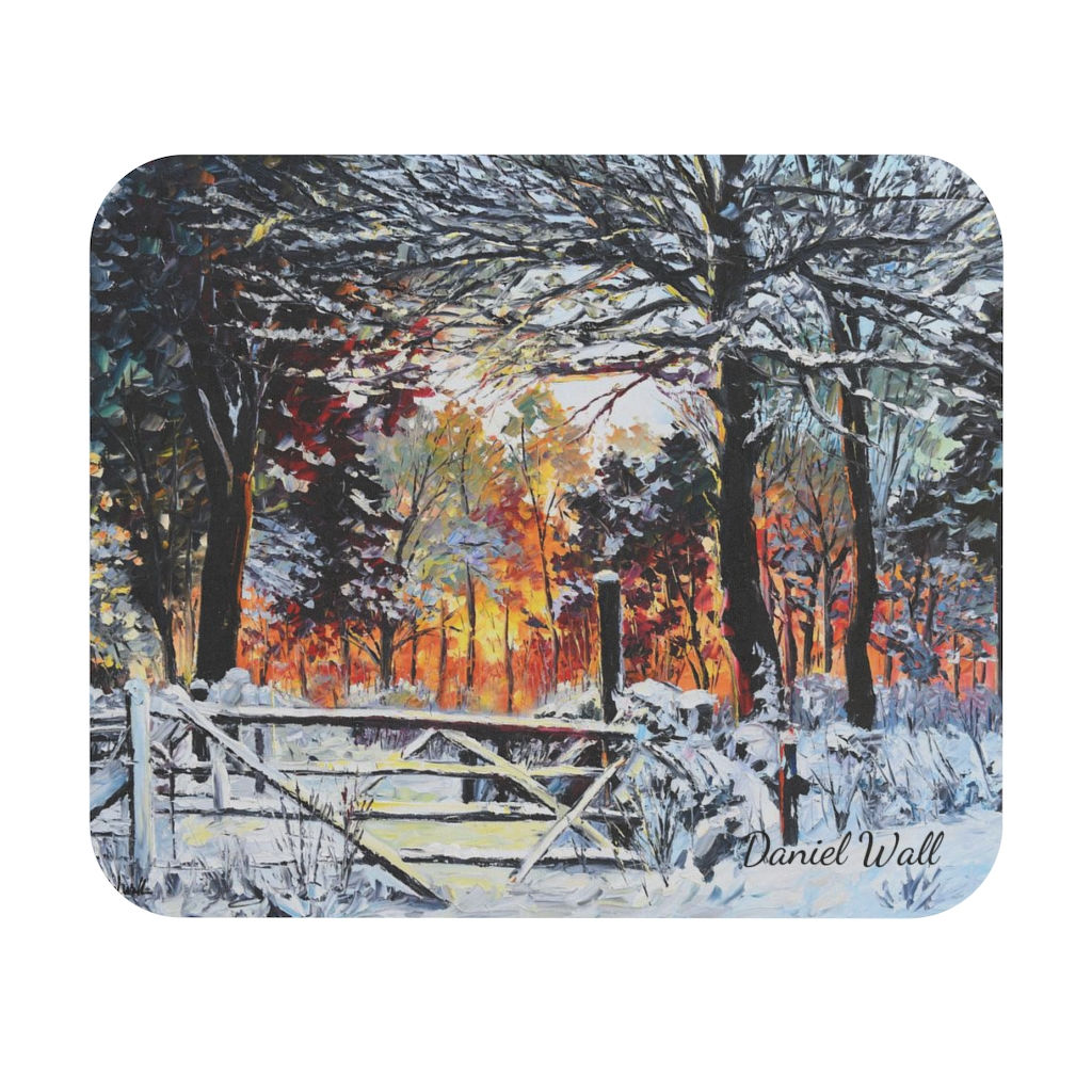 Daniel Wall Art Sunset After the Snow Ranch Forest Mouse Pad