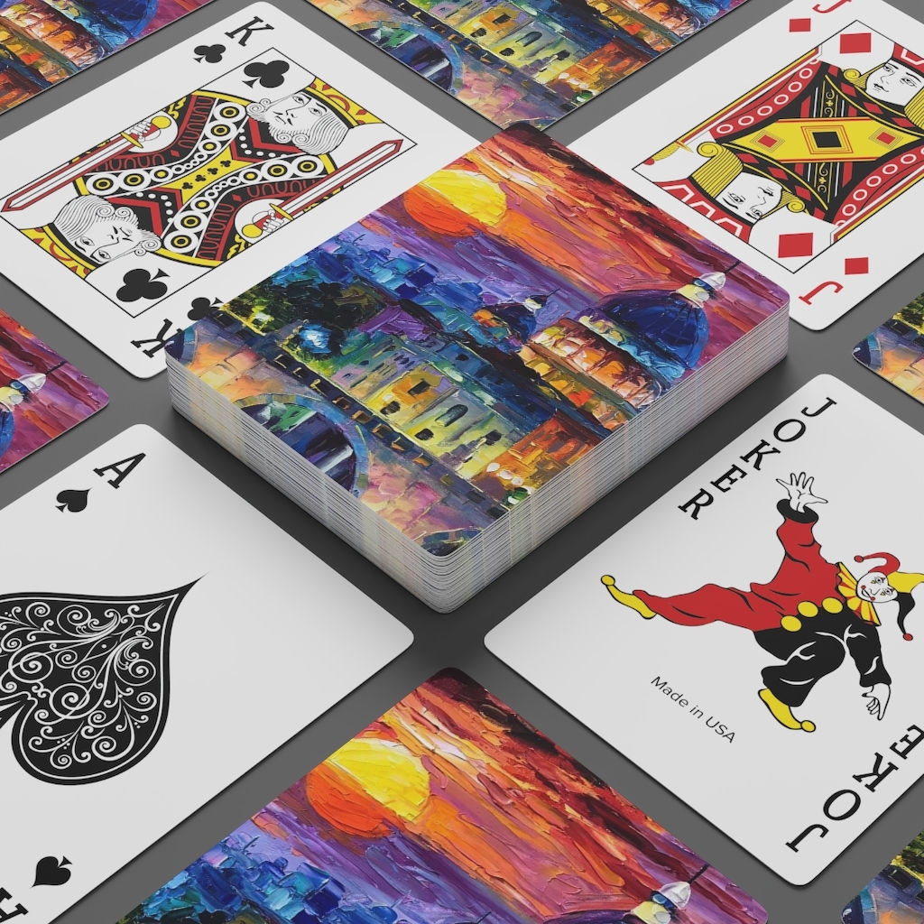 Artist Daniel Wall Glorious Roma Sky Beautiful Cityscape Poker Cards