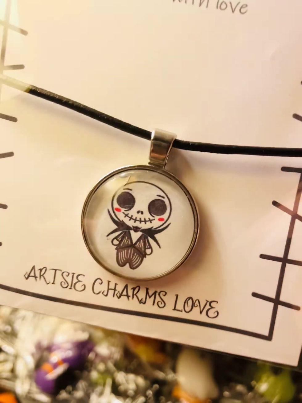 Thumbnail: Jack Skellington Cabochon Necklace