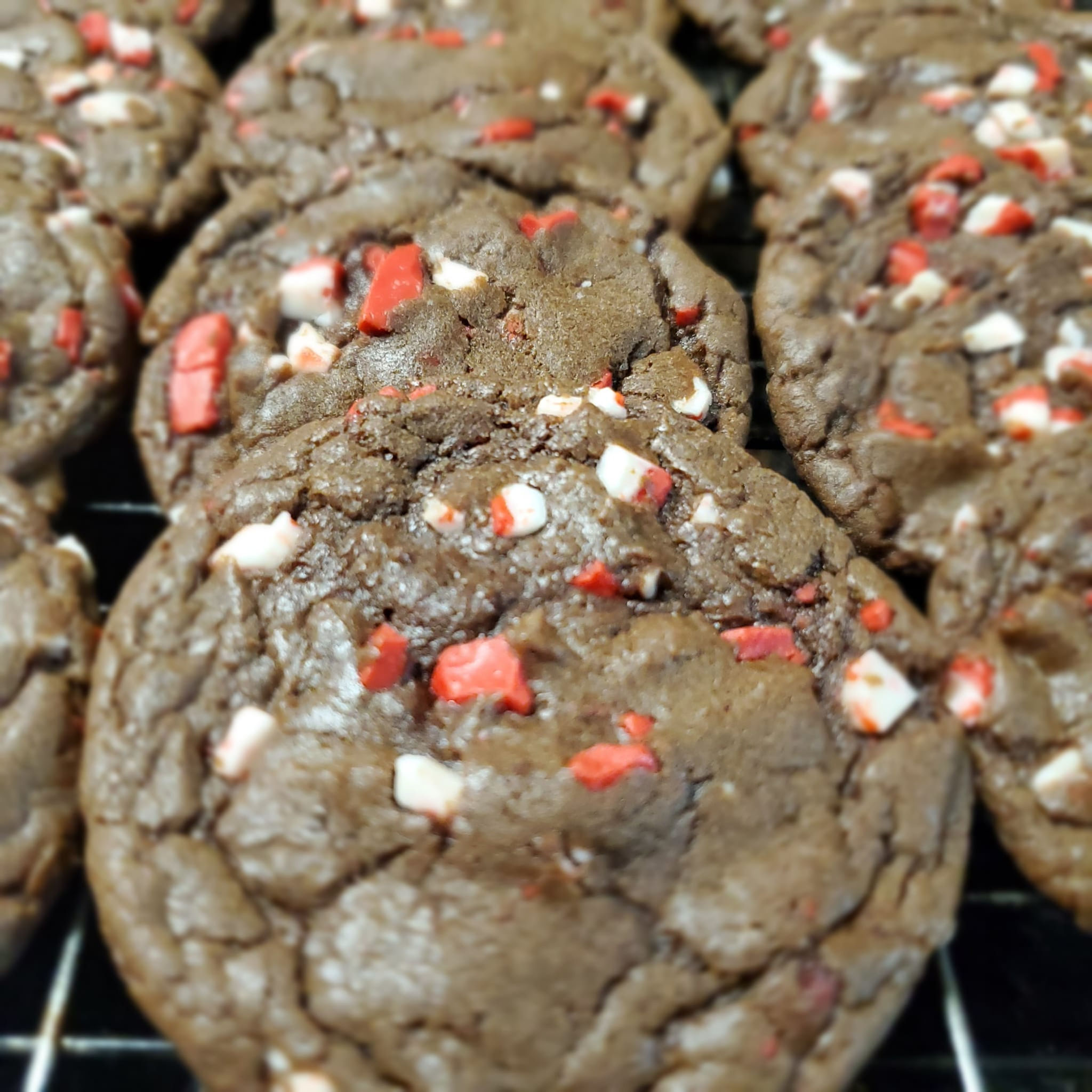 Chocolate Peppermint Crunch Cookies