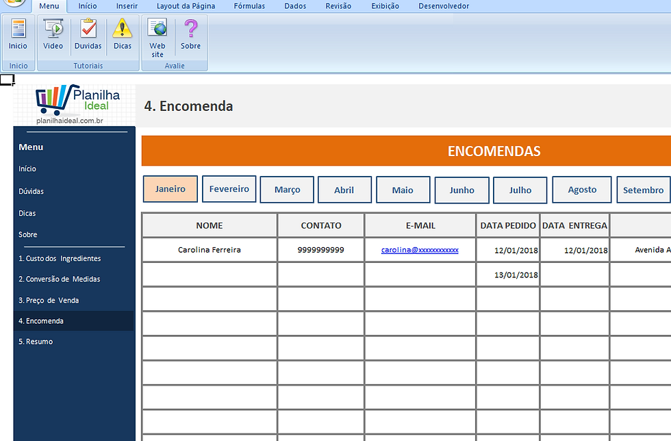 Miniatura: Planilhas de precificação de bolos, tortas de doces