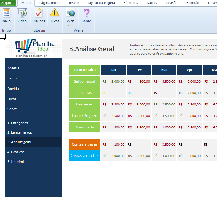 Miniatura: Planilha de Planejamento Financeiro Pessoal