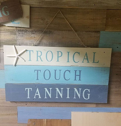 Custom sign for tanning salon. #beachlif