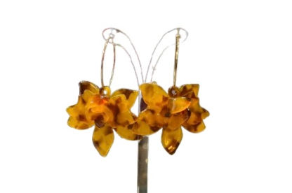 Miniature : Boucles d'oreilles Orchidée