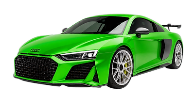 Green Audi R8 with stealth matte ppf paint protection film