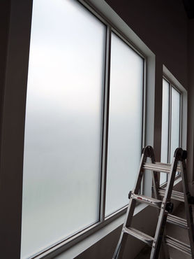 Commercial window tint dayton cincinnati on frosted windows