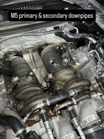 BMW M5 primary and secondary downpipes performance upgrades