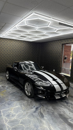 Black Dodge Viper with car ceramic window tint Dayton Cincinnati