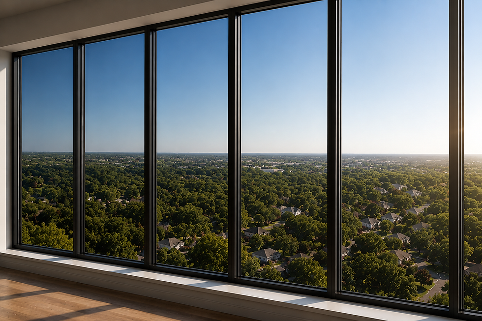 Commercial window tint in Dayton, Cincinnati on office windows.