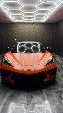 Orange Corvette with stealth matte ppf in Dayton Cincinnati