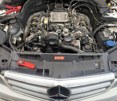 Independent Mercedes Repair Shop - Open Hood of EClass