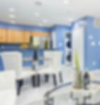 Blue and White Modern Home Kitchen Remodel Design