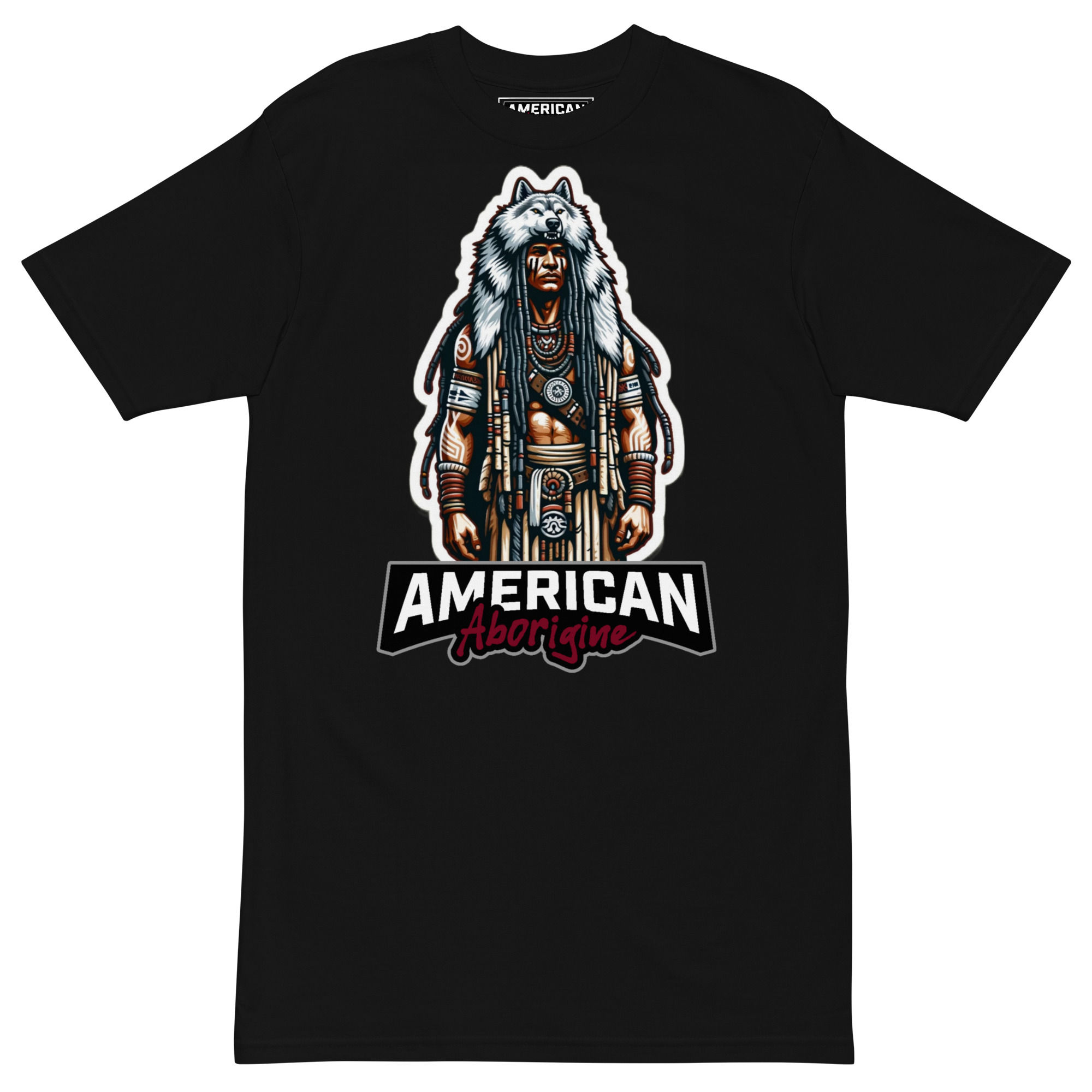 American Aborigine Shaman premium heavyweight tee