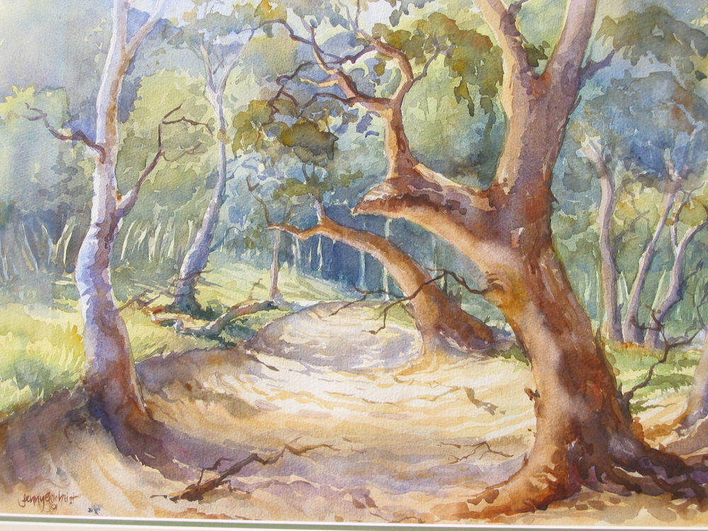 Watercolour Gum Trees essence of Australia
