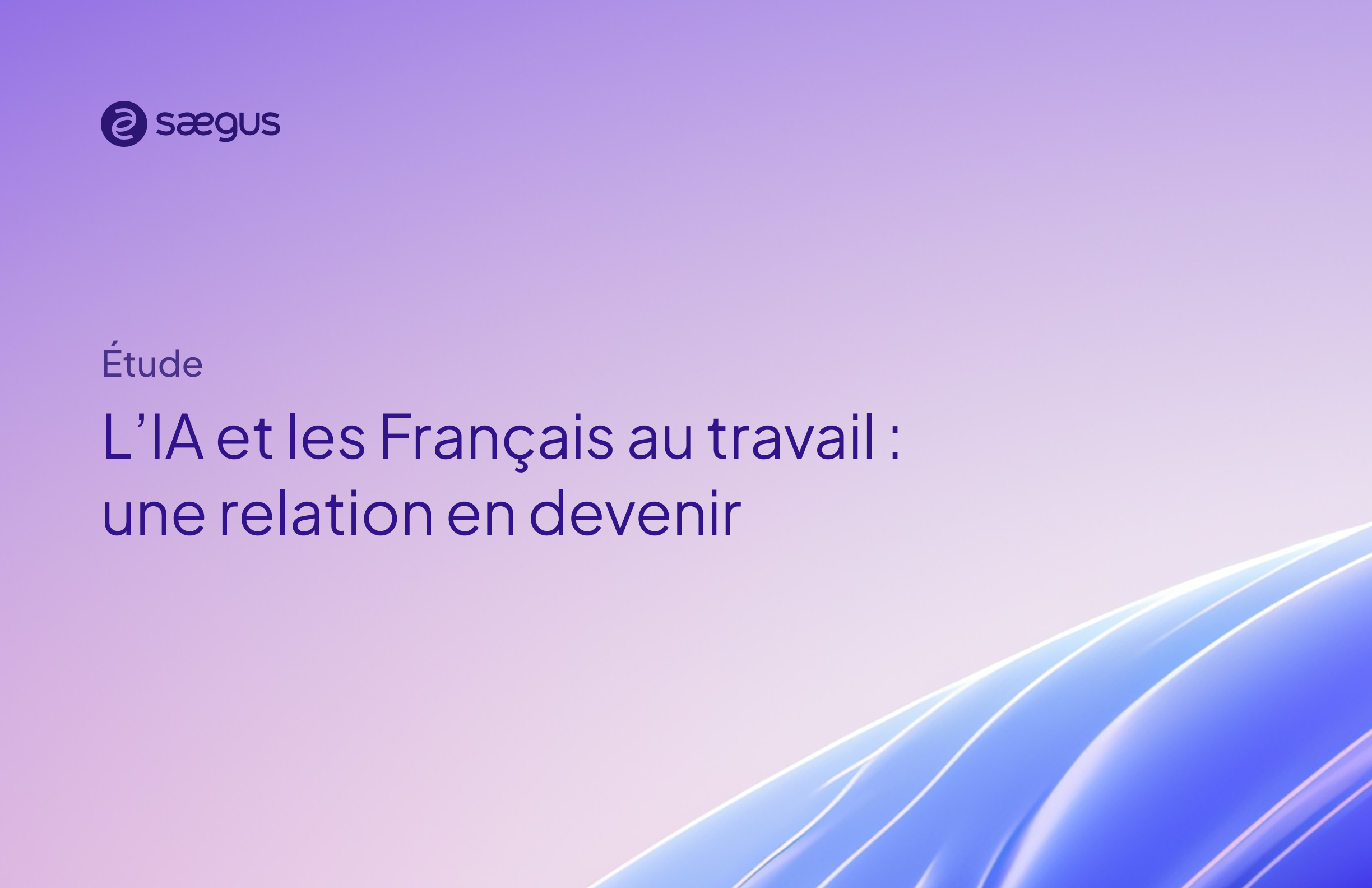 Page de garde de l'étude (L'IA et les Français au travail)