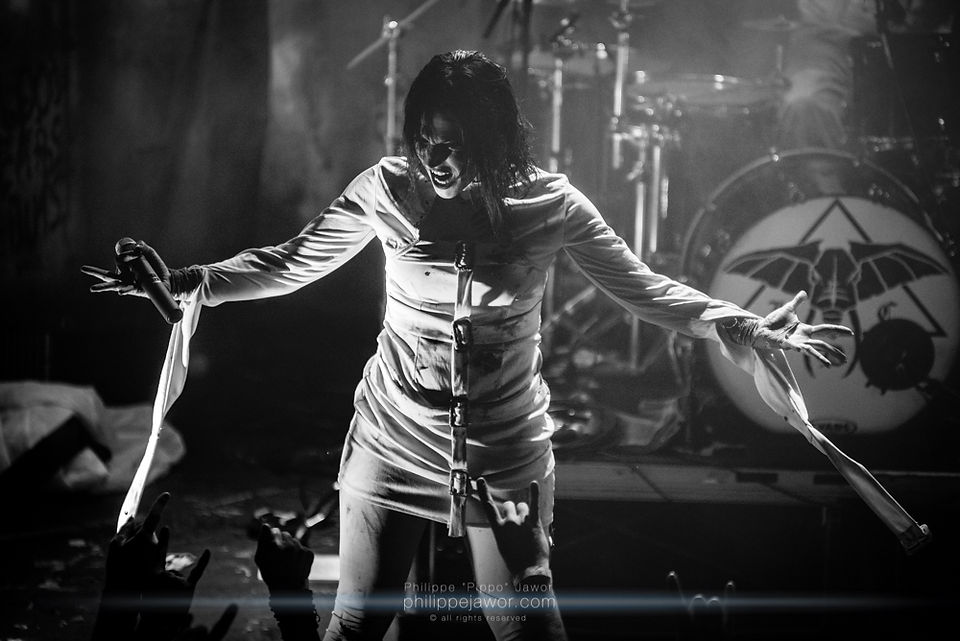 Cristina Scabbia, lead singer of the Italian gothic metal band Lacuna Coil, live in Lyon, France, December 2017.

© Philippe "Pippo" Jawor
All rights reserved.