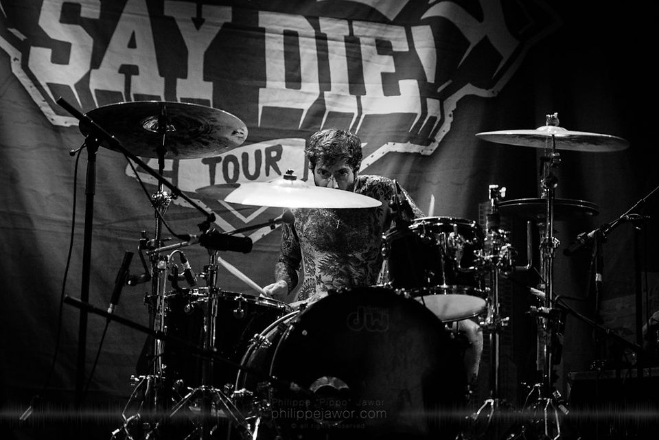 Alex Salinger, drummer of the Australian metalcore band Deez Nuts, live in Lyon, France, with the Impericon Never Say Die! Tour, November 2017.

© Philippe "Pippo" Jawor
All rights reserved.