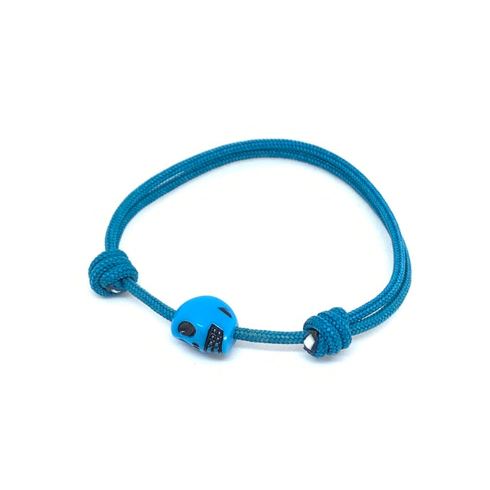 Bracelet bleu "Skull bleu" clair