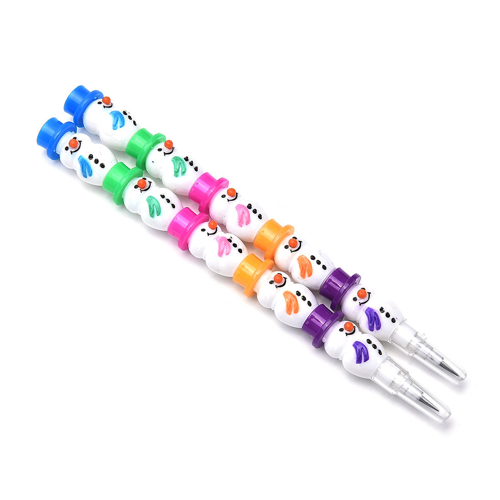 Thumbnail: Christmas Snowman Stackable Colorful Pencil