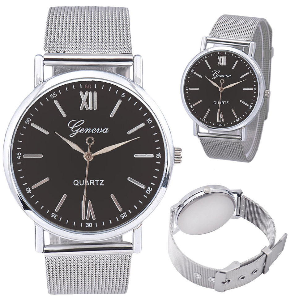 Thumbnail: Stainless Steel Geneva Sports Watch